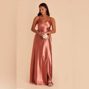 Birdy Grey Cindy Satin Wrap Dress - Worn Once - Terracotta Size M